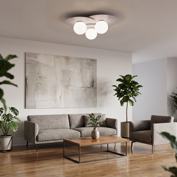 Stropní svítidlo FLAT 3xE27/15W/230V 55x60 cm krémová