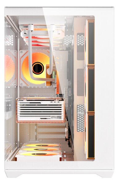 Počítačová skříň DarkFlash C280 (bílá) + 7 ventilátorů