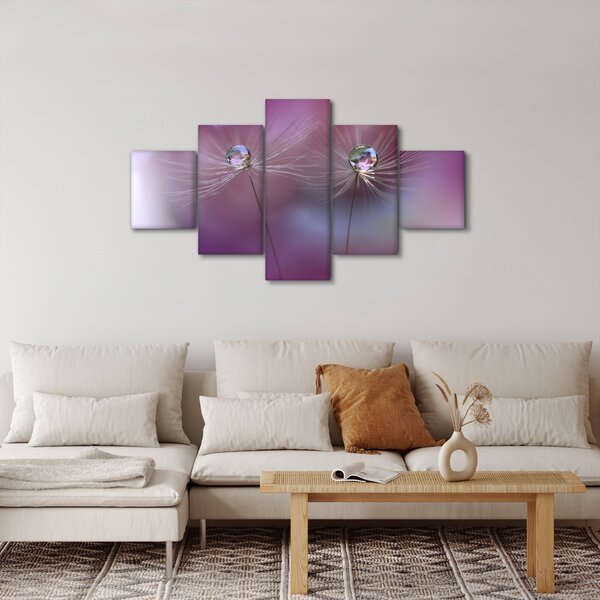 Obraz kapiček na chmýří (125x70 cm)