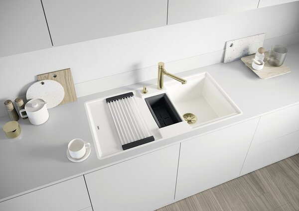 Blanco Adira 6 S, silgranitový dřez 1000x500x200 mm, 1,5-komorový, bílá, BLA-527605