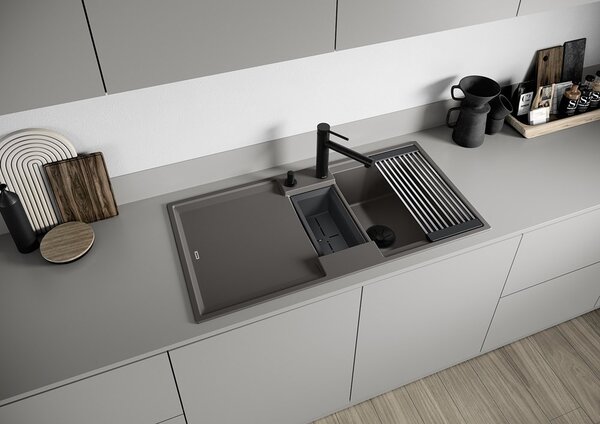 Blanco Adira 6 S, silgranitový dřez 1000x500x200 mm, 1,5-komorový, bílá, BLA-527605