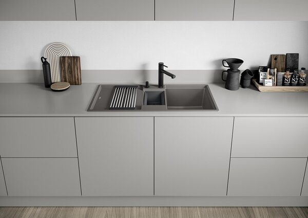 Blanco Adira 6 S, silgranitový dřez 1000x500x200 mm, 1,5-komorový, bílá, BLA-527605