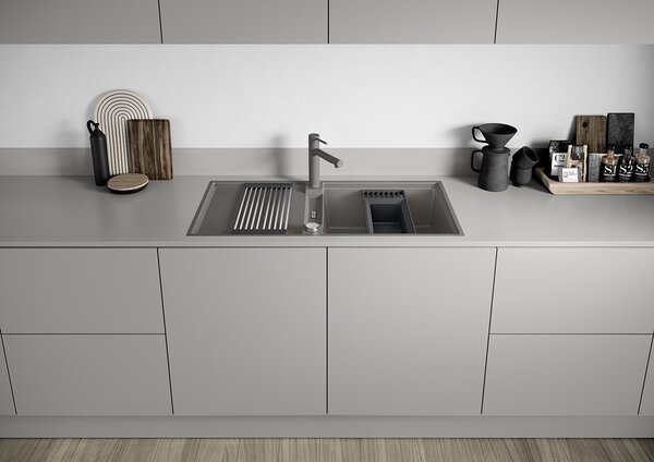 Blanco Adira XL 6 S, silgranitový dřez 1000x500x200 mm, 1-komorový, černá, BLA-527617