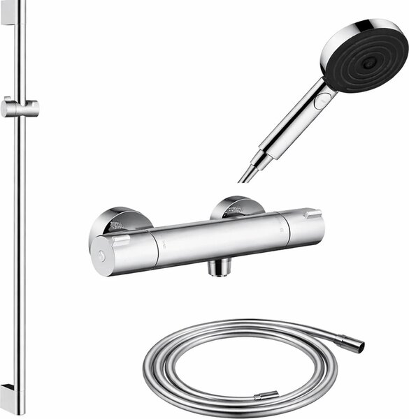 Sprchová souprava hansgrohe (sprchová hlavice, hadice, termostat, ty) Pulsify Select, 1 ks