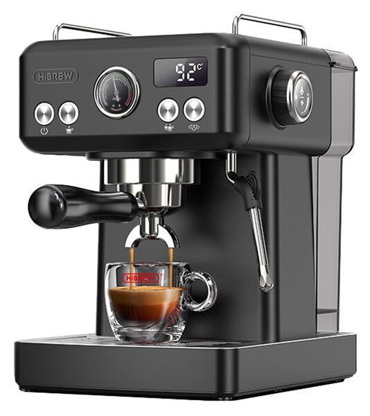 Pákový espresso stroj HiBREW H10A s regulací teploty (černý)