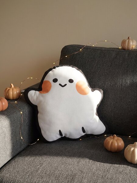 Sinsay - Halloweenský dekorativní polštář ve tvaru ducha - bílá