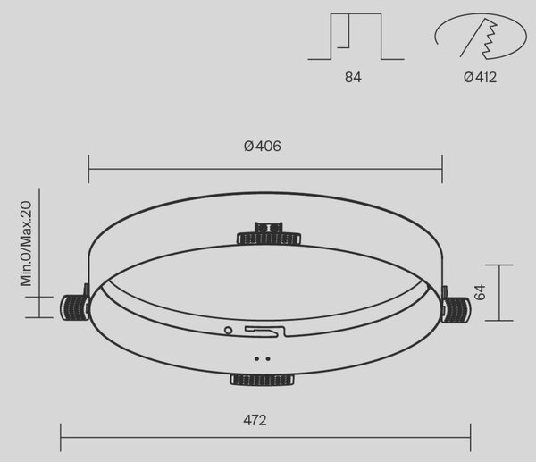 MAYTONI Příslušenství pro vestavné svítidlo Zon DLA032-TRS45-W