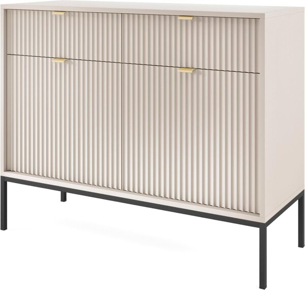 Komoda NANAIMO KSZ104 - kamír - zlaté úchyty - 2 zásuvky - íka 104 cm, výka 83 cm, hloubka 39 cm