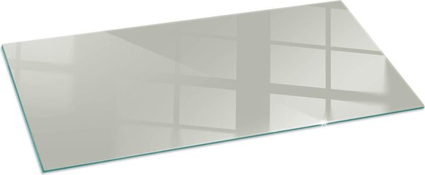 Sklenný podlahový panel 125x50 cm - Sklenný krbový panel - Sklenný krbový panel - Ochranné sklo - Ochranný panel proti jiskrám - Sklenný podlahový panel proti ohni - Tepelná ochrana - Ochrana podlahy ze skla - Barva edozelená