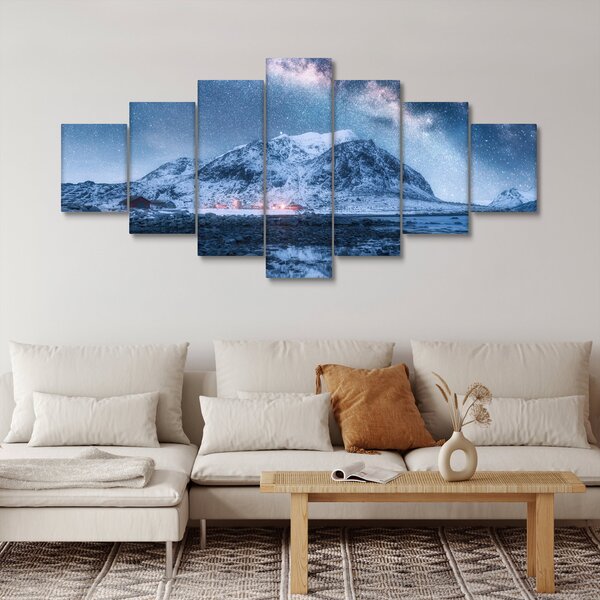 Obraz hor s hvězdnou oblohou (210x100 cm)
