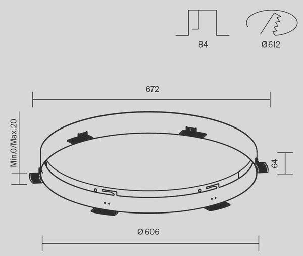MAYTONI Příslušenství pro vestavné svítidlo Zon DLA032-TRS90-W