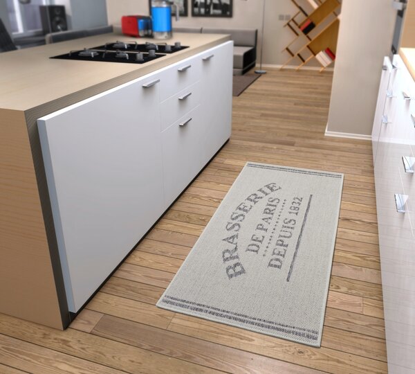 Hanse Home, Běhoun Cucina Brasserie de Paris 105625 Cream Grey, 62x150, bílá, kuchyně