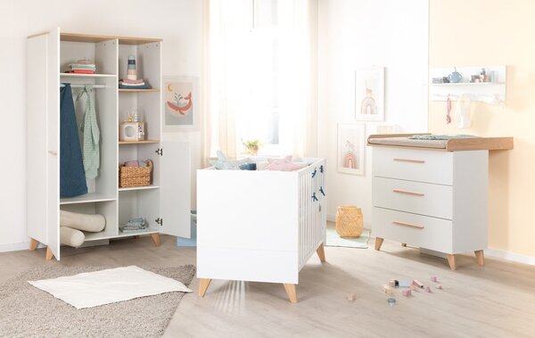 Bílá postýlka 60x120 cm Léon – Roba