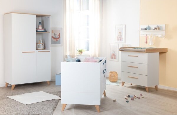 Bílá postýlka 60x120 cm Léon – Roba