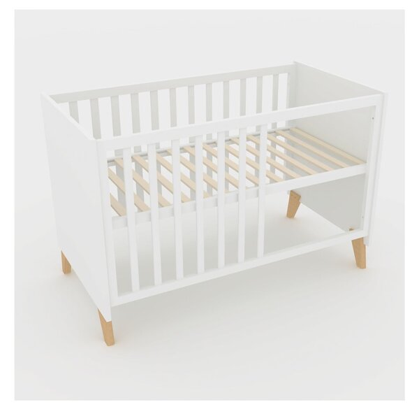 Bílá postýlka 60x120 cm Léon – Roba