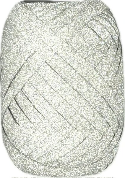 Stuha vázací GLAMOUR SILVER glitrová stříbrná 5mm x 10m