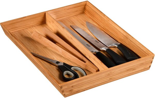 Kesper Organizér do šuplíku, příborník + na kuchyňské nářadí bambusový KESP 70 x 43 cm (SADA)