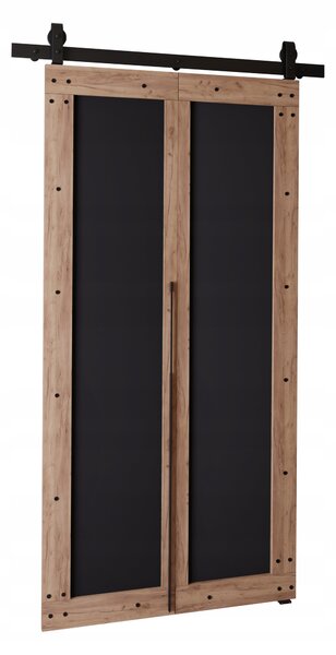 Skládací posuvné dveře QUDIO M2 dub Craft zlatý + černý 80