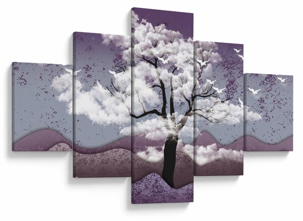 Obraz - Strom v oblacích (125x70 cm)