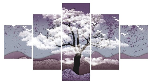 Obraz - Strom v oblacích (125x70 cm)