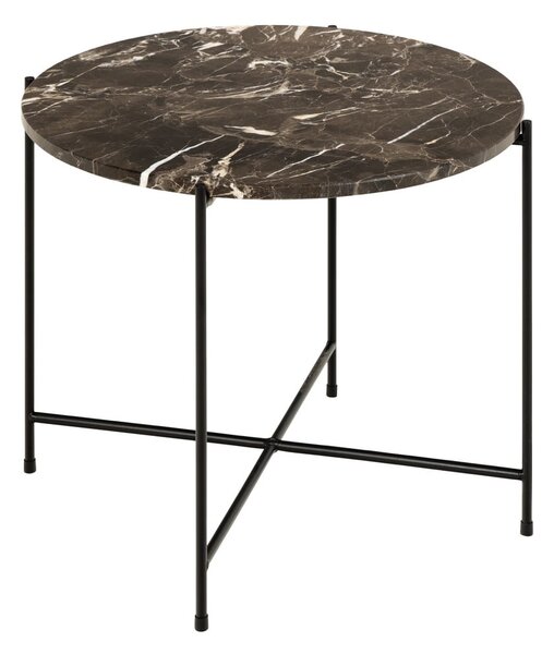 Kulatý odkládací stolek s mramorovou deskou ø 52 cm Avila – Actona