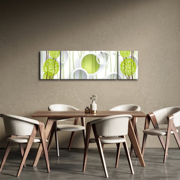 Obraz abstrakce se stromy (170x50 cm)
