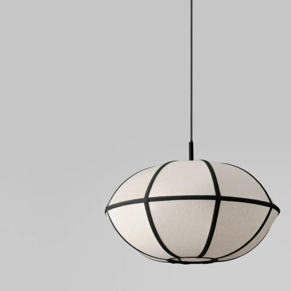 Nova Luce Béžovo-černé závěsné světlo Brera 45 cm