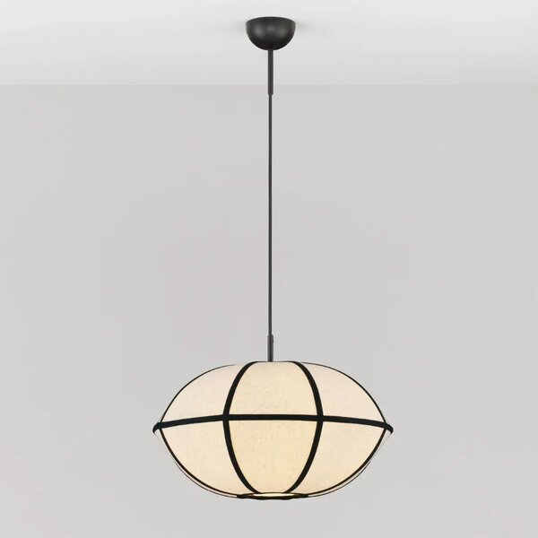 Nova Luce Béžovo-černé závěsné světlo Brera 45 cm