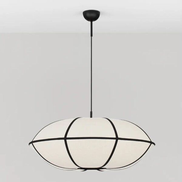 Nova Luce Béžovo-černé závěsné světlo Brera 70 cm