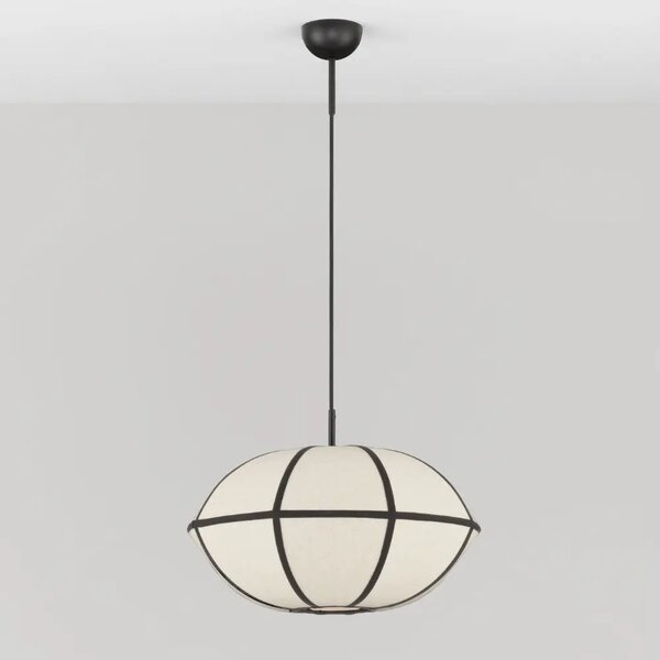 Nova Luce Béžovo-černé závěsné světlo Brera 45 cm