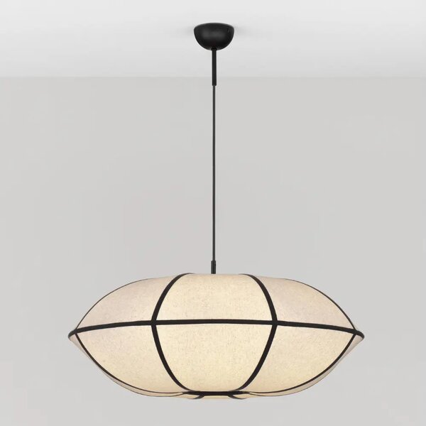 Nova Luce Béžovo-černé závěsné světlo Brera 70 cm