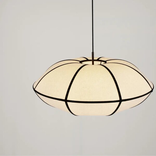 Nova Luce Béžovo-černé závěsné světlo Brera 70 cm