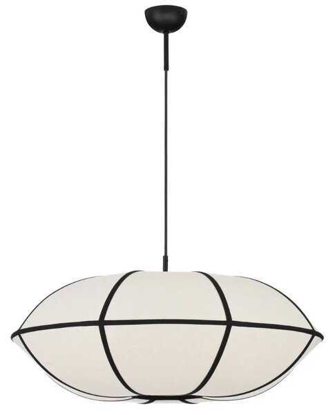 Nova Luce Béžovo-černé závěsné světlo Brera 70 cm