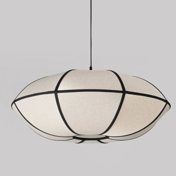 Nova Luce Béžovo-černé závěsné světlo Brera 70 cm