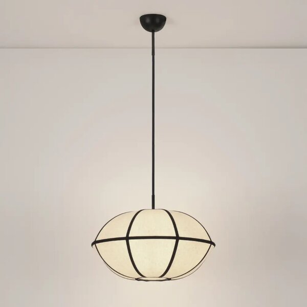 Nova Luce Béžovo-černé závěsné světlo Brera 45 cm