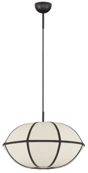 Nova Luce Béžovo-černé závěsné světlo Brera 45 cm