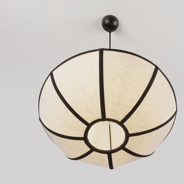 Nova Luce Béžovo-černé závěsné světlo Brera 45 cm