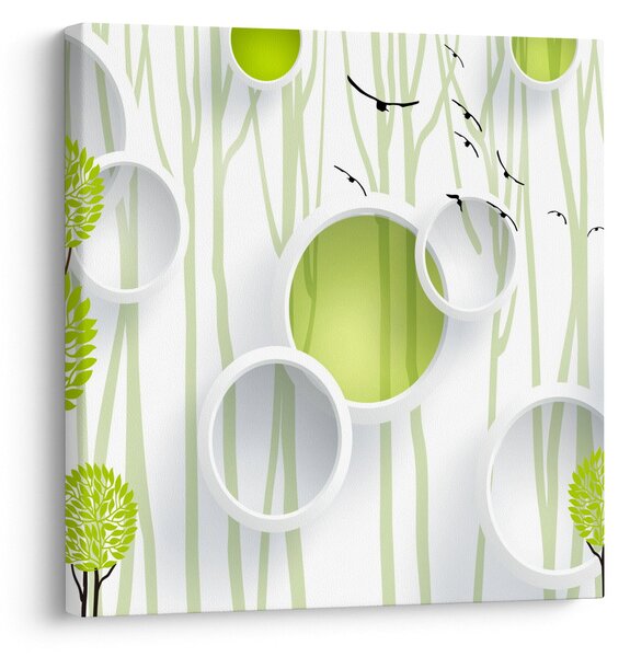 Obraz abstrakce se stromy (30x30 cm)