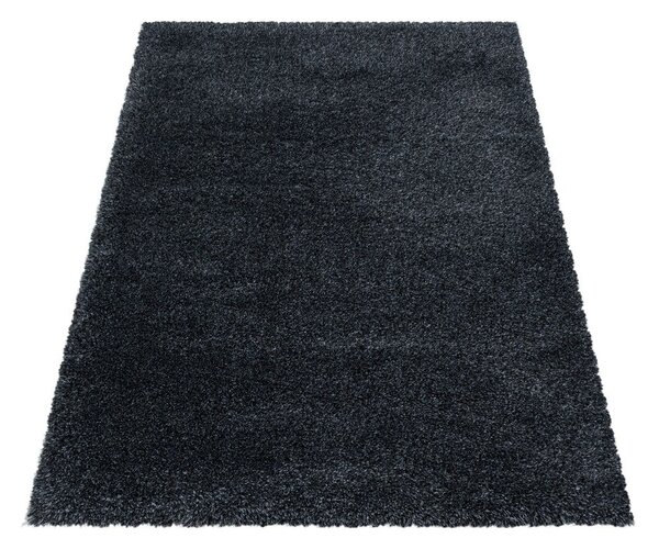 Antracitový koberec 80x150 cm Fluffy – Ayyildiz Carpets