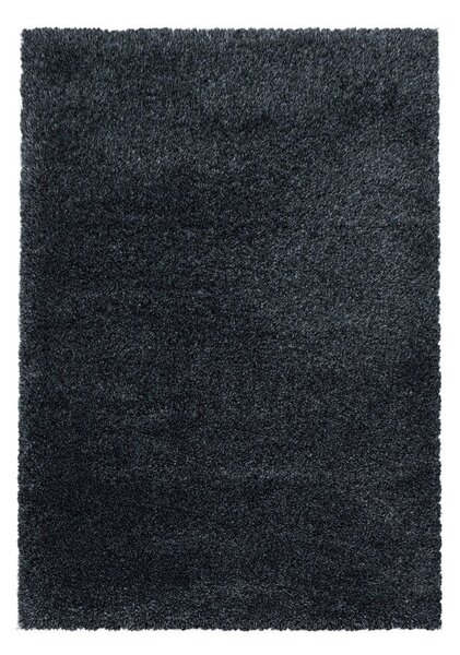 Antracitový koberec 80x150 cm Fluffy – Ayyildiz Carpets