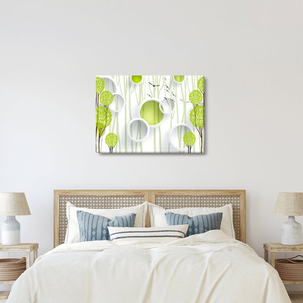 Obraz abstrakce se stromy (70x50 cm)