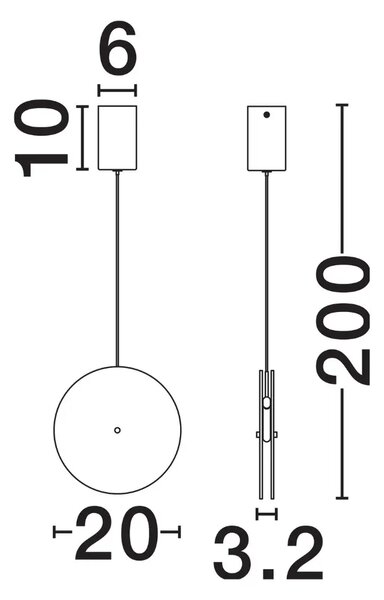Nova Luce Kouřově šedé skleněné závěsné LED světlo Halley 20 cm