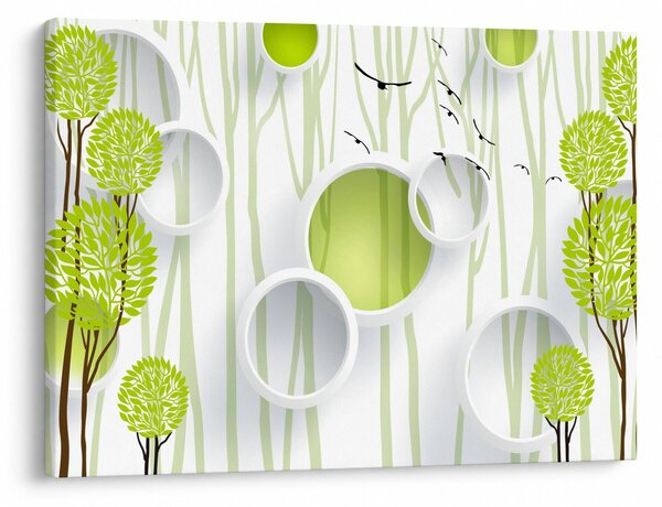 Obraz abstrakce se stromy (70x50 cm)