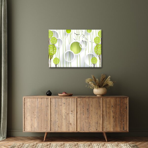 Obraz abstrakce se stromy (70x50 cm)