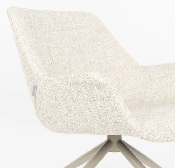 Zuiver Béžové čalouněné otočné lounge křeslo DOULTON