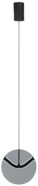 Nova Luce Kouřově šedé skleněné závěsné LED světlo Halley 20 cm