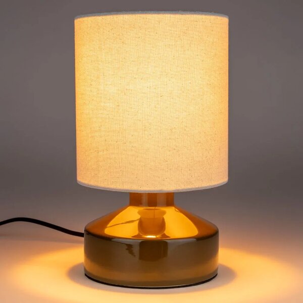 Zuiver Zelenohnědá keramická stolní lampa NOOK 28 cm