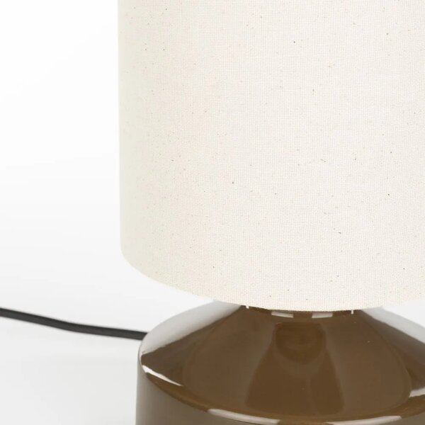 Zuiver Zelenohnědá keramická stolní lampa NOOK 28 cm