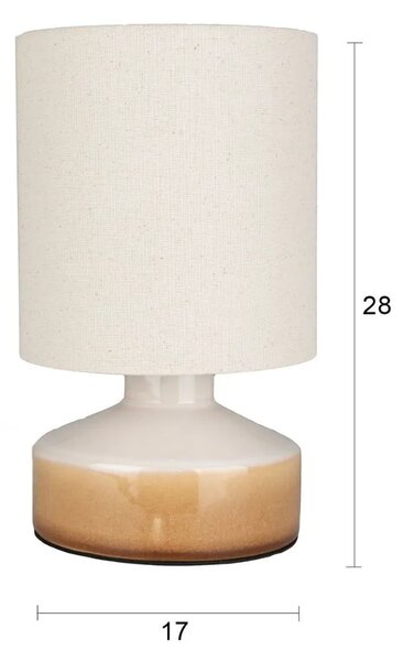 Zuiver Béžová keramická stolní lampa NOOK 28 cm