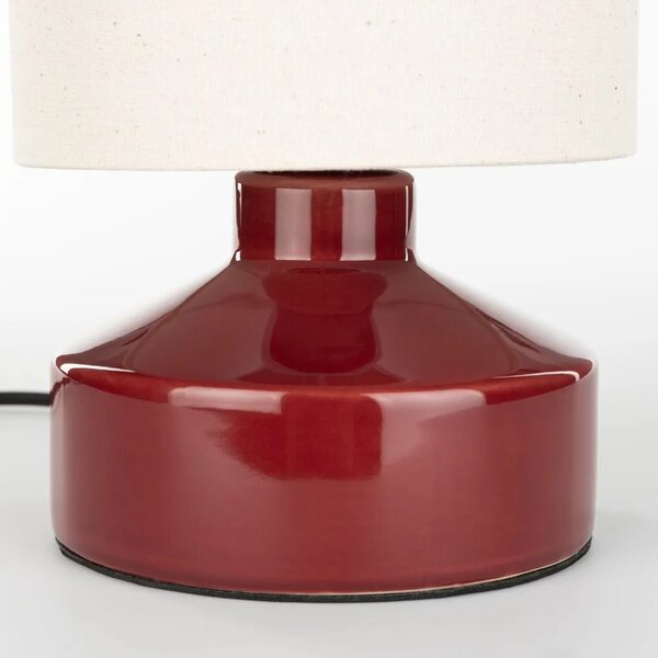 Zuiver Červená keramická stolní lampa NOOK 28 cm